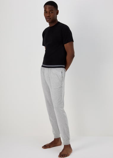 Grey Jacquard Waistband Joggers