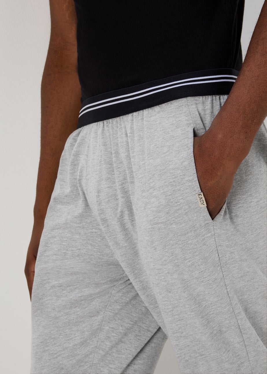 Grey Jacquard Waistband Joggers