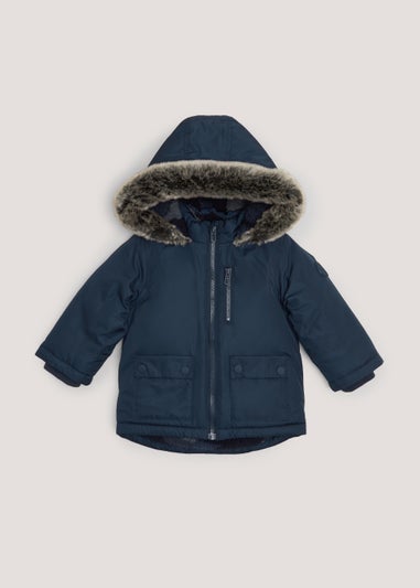 Boys Navy Heritage Parka Coat (9mths-6yrs)