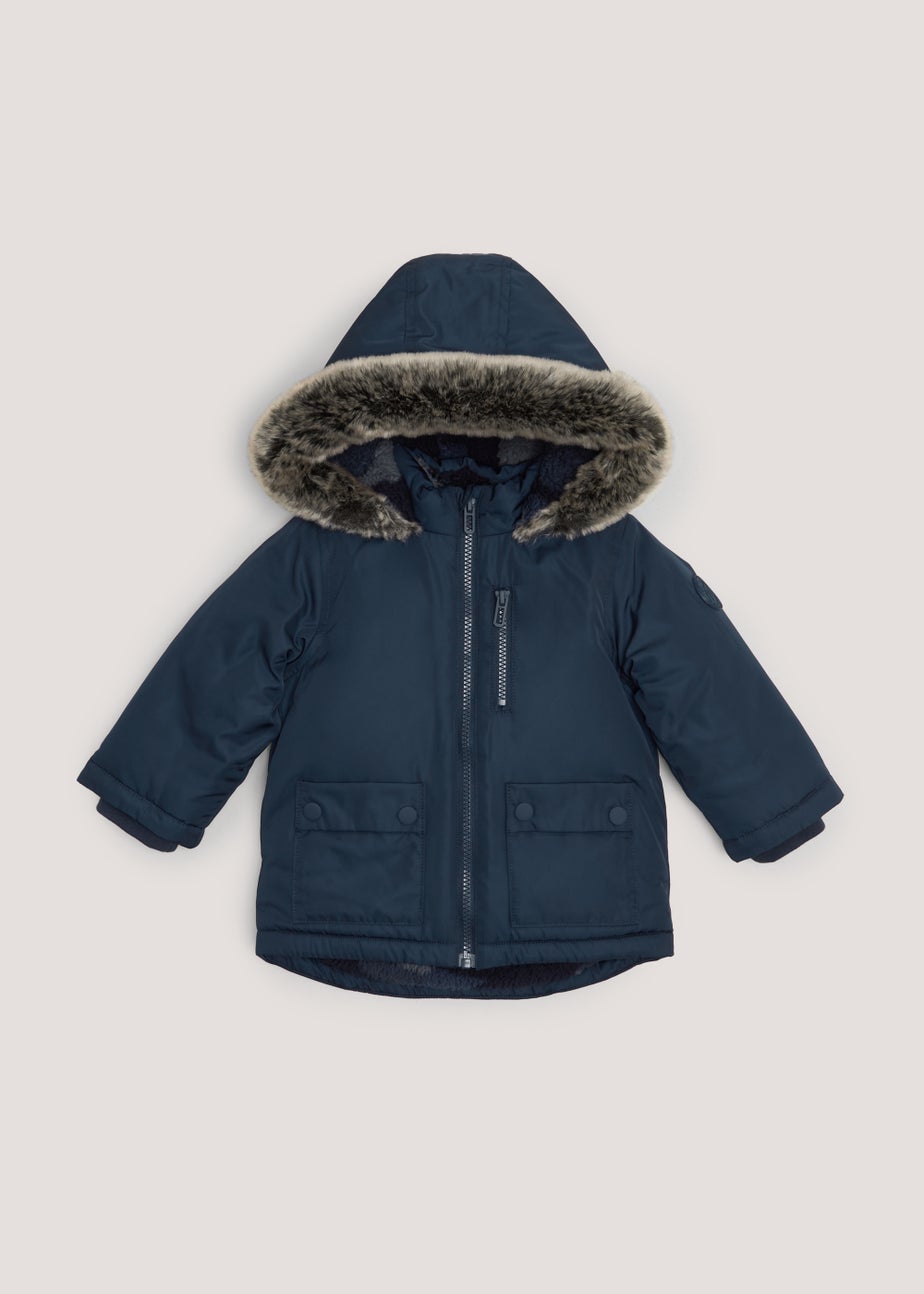 Boys Navy Heritage Parka Coat (9mths-6yrs)