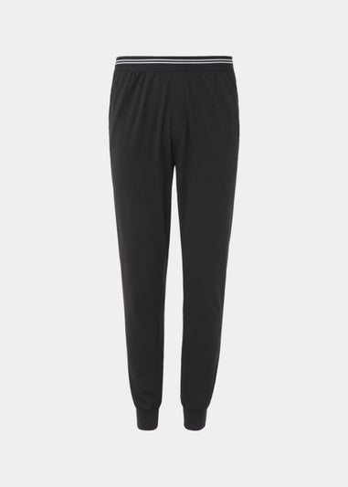 Black Jacquard Waistband Joggers