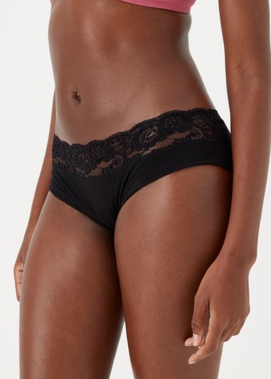 4 Pack Lace Trim Short Knickers