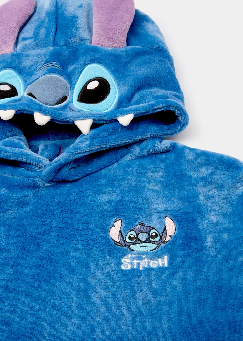 Kids Blue Disney Stitch Snuggle Hoodie (4-13yrs)