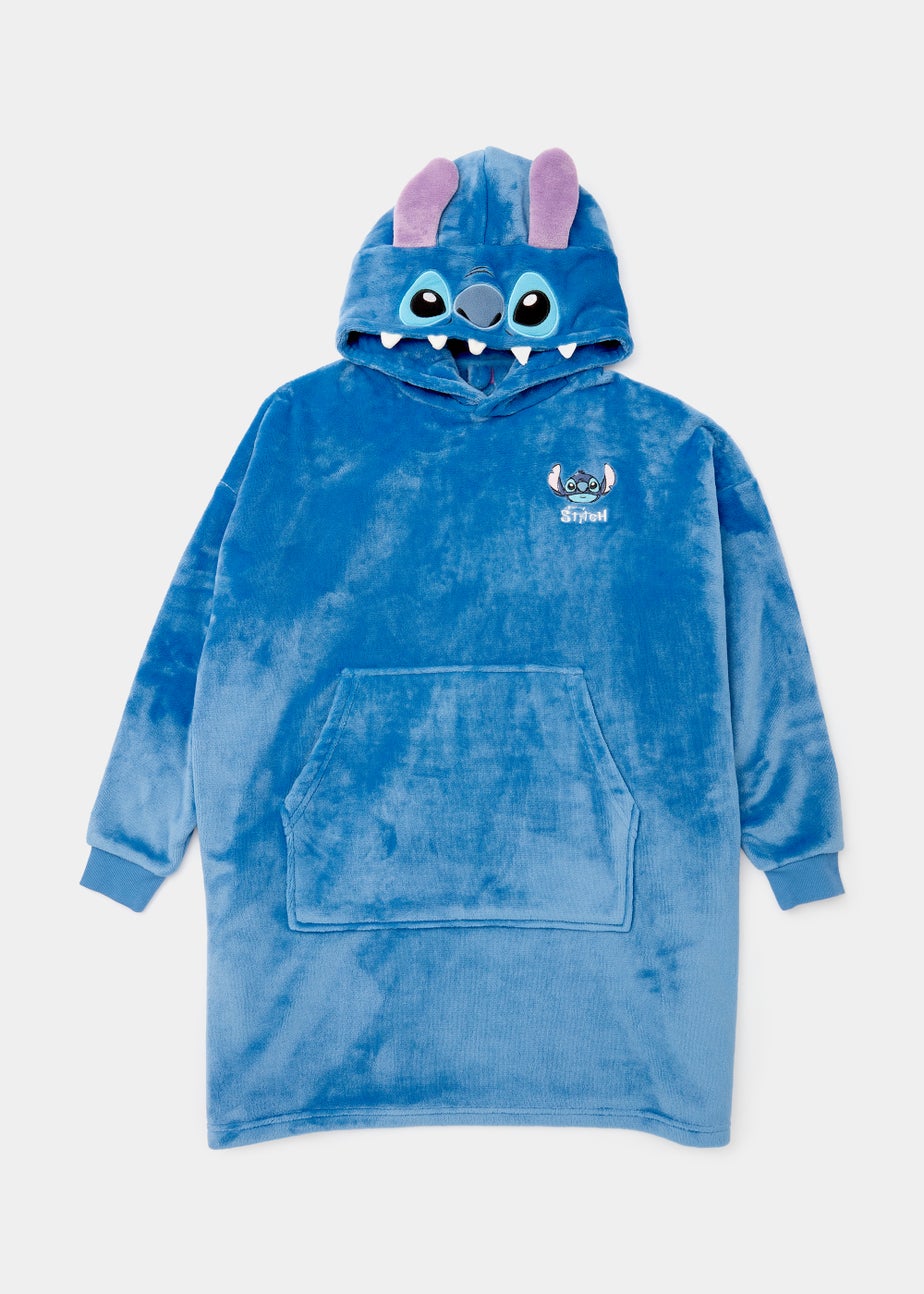 Kids Blue Disney Stitch Snuggle Hoodie (4-13yrs)