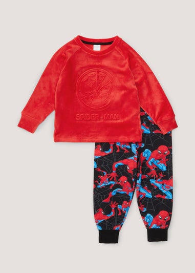 Kids Spider-Man Red Velour Pyjama Top (18mths-8yrs)