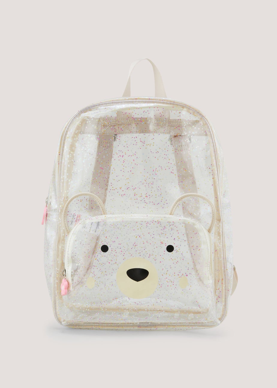 Girls Clear Bear School Backpack