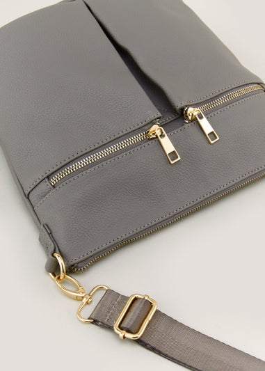 Grey Cross Body Messenger Bag