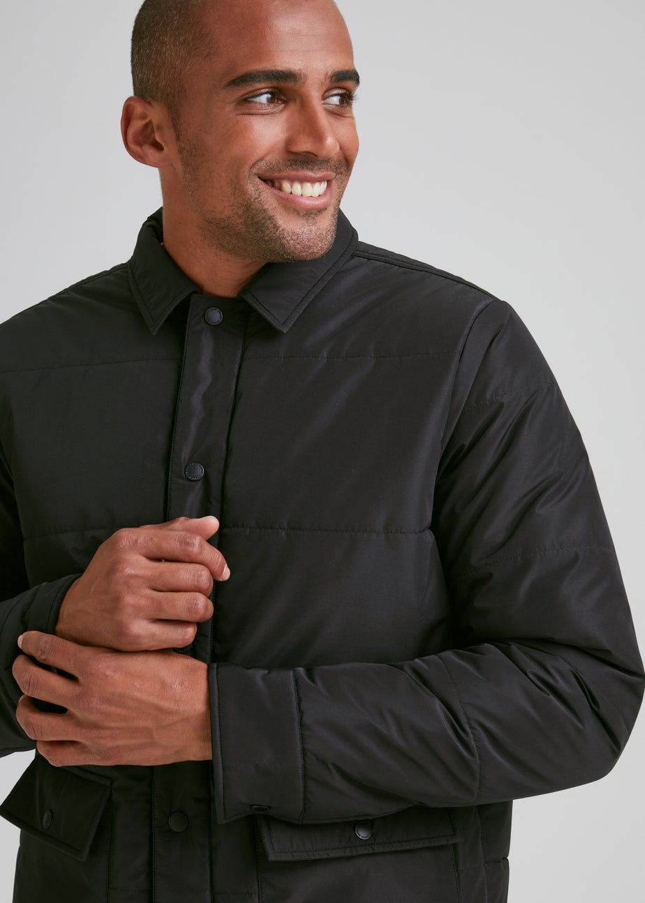 Black Quilted Shacket