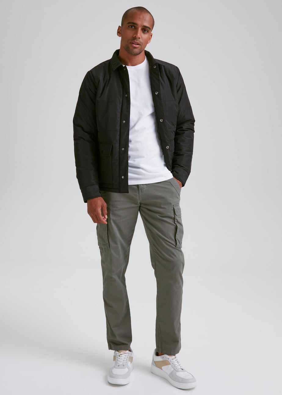 Black Quilted Shacket