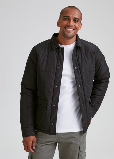 Black Quilted Shacket