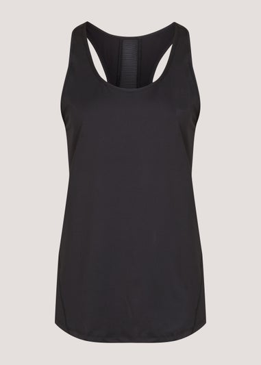 Souluxe Black Mesh Sports Vest Top