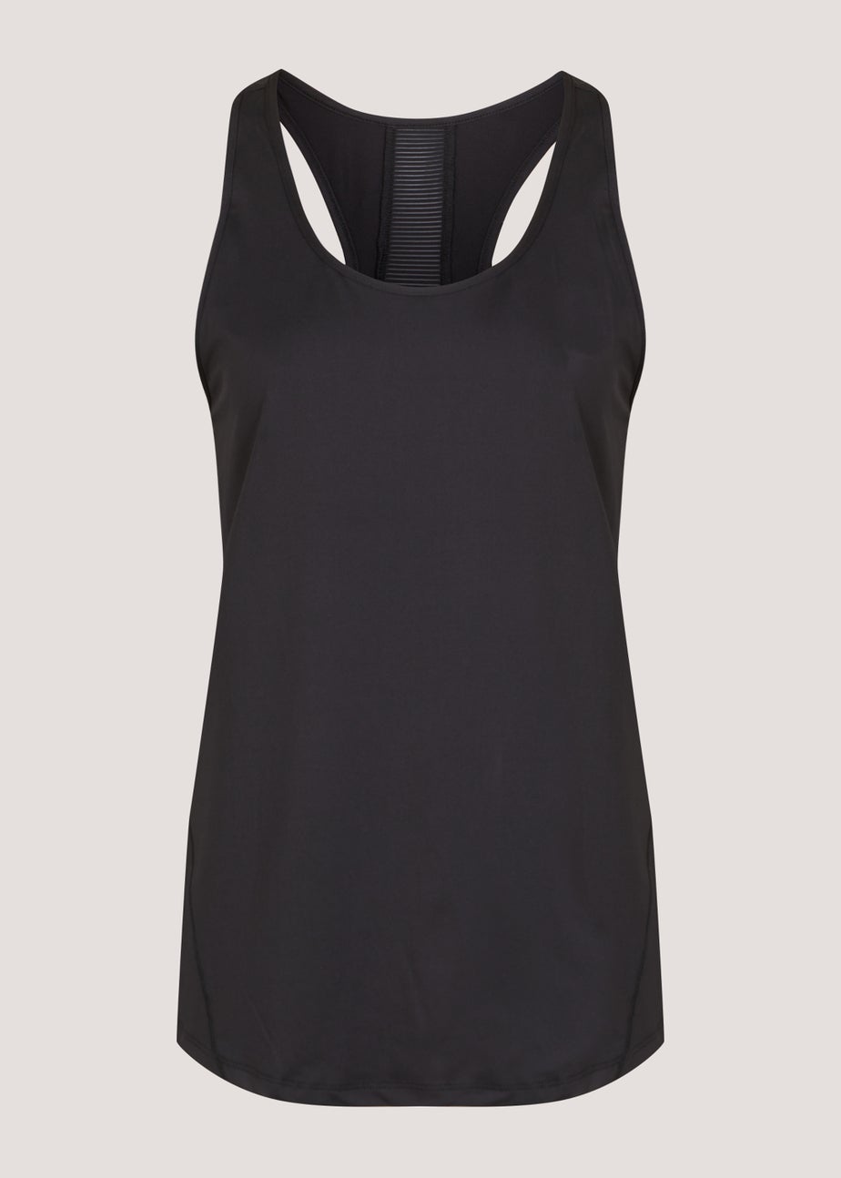 Souluxe Black Mesh Sports Vest Top