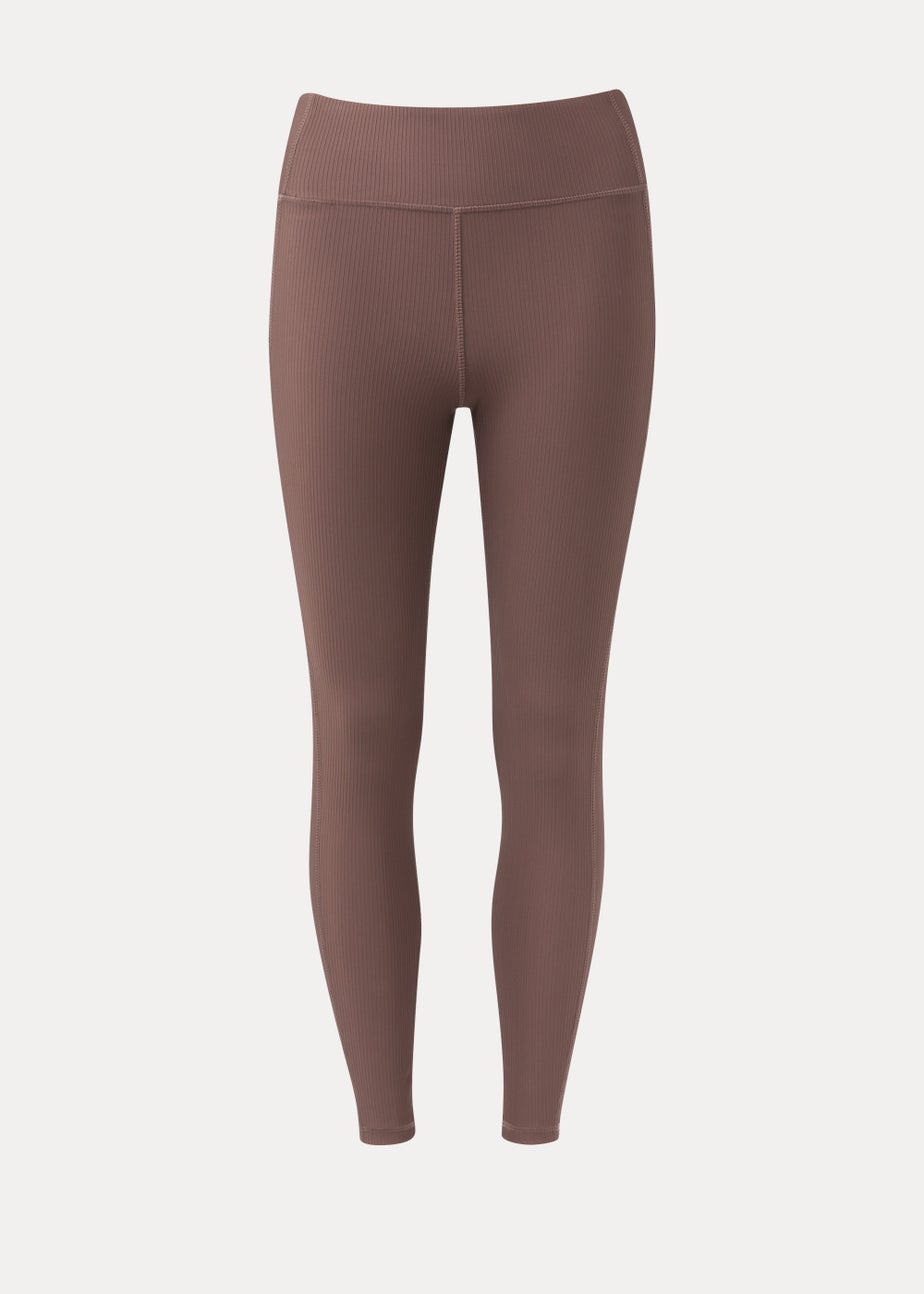 Souluxe Brown Ribbed Leggings