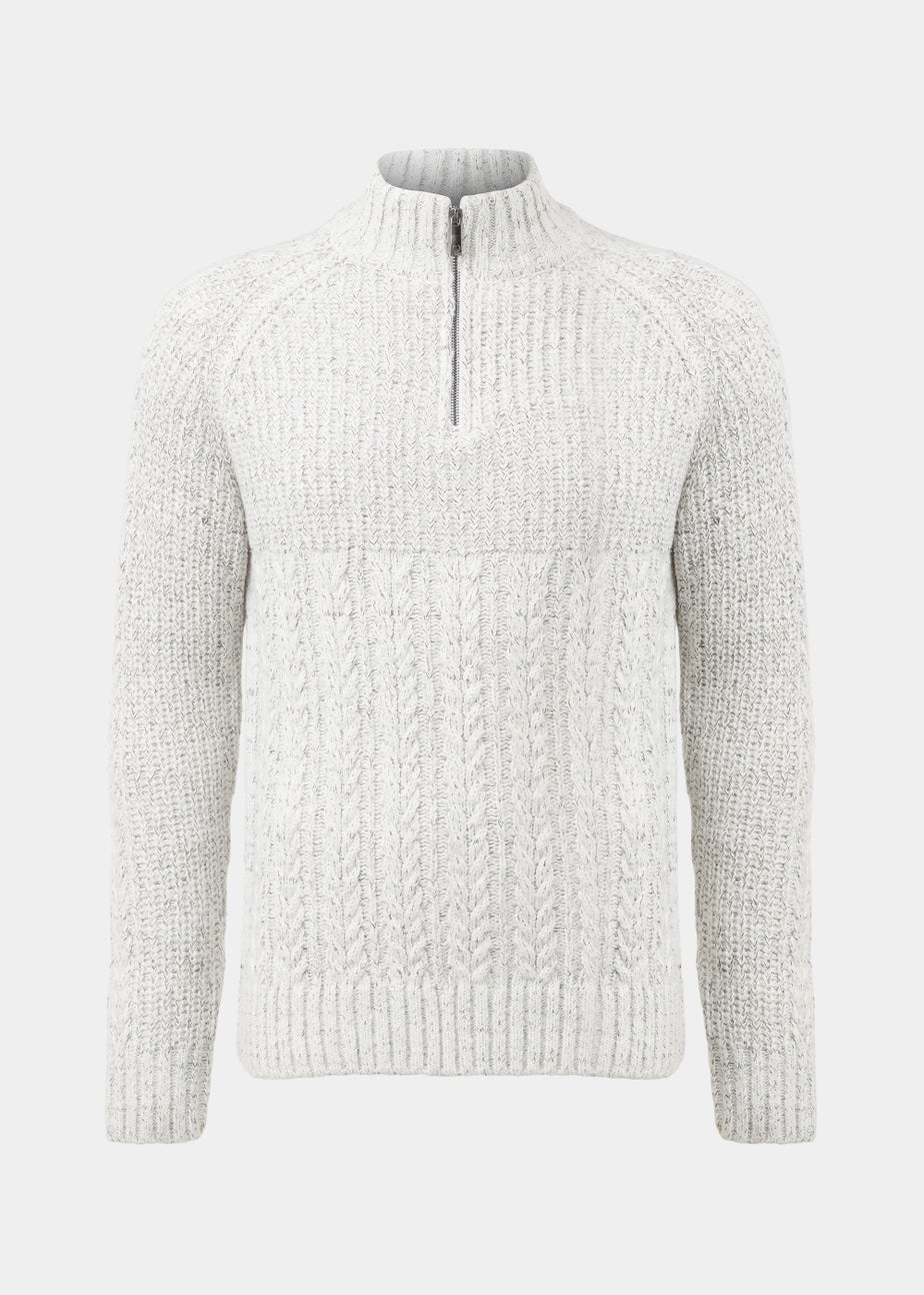 Lincoln Ecru 1/4 Zip Up Jumper