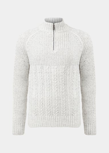 Lincoln Ecru 1/4 Zip Up Jumper