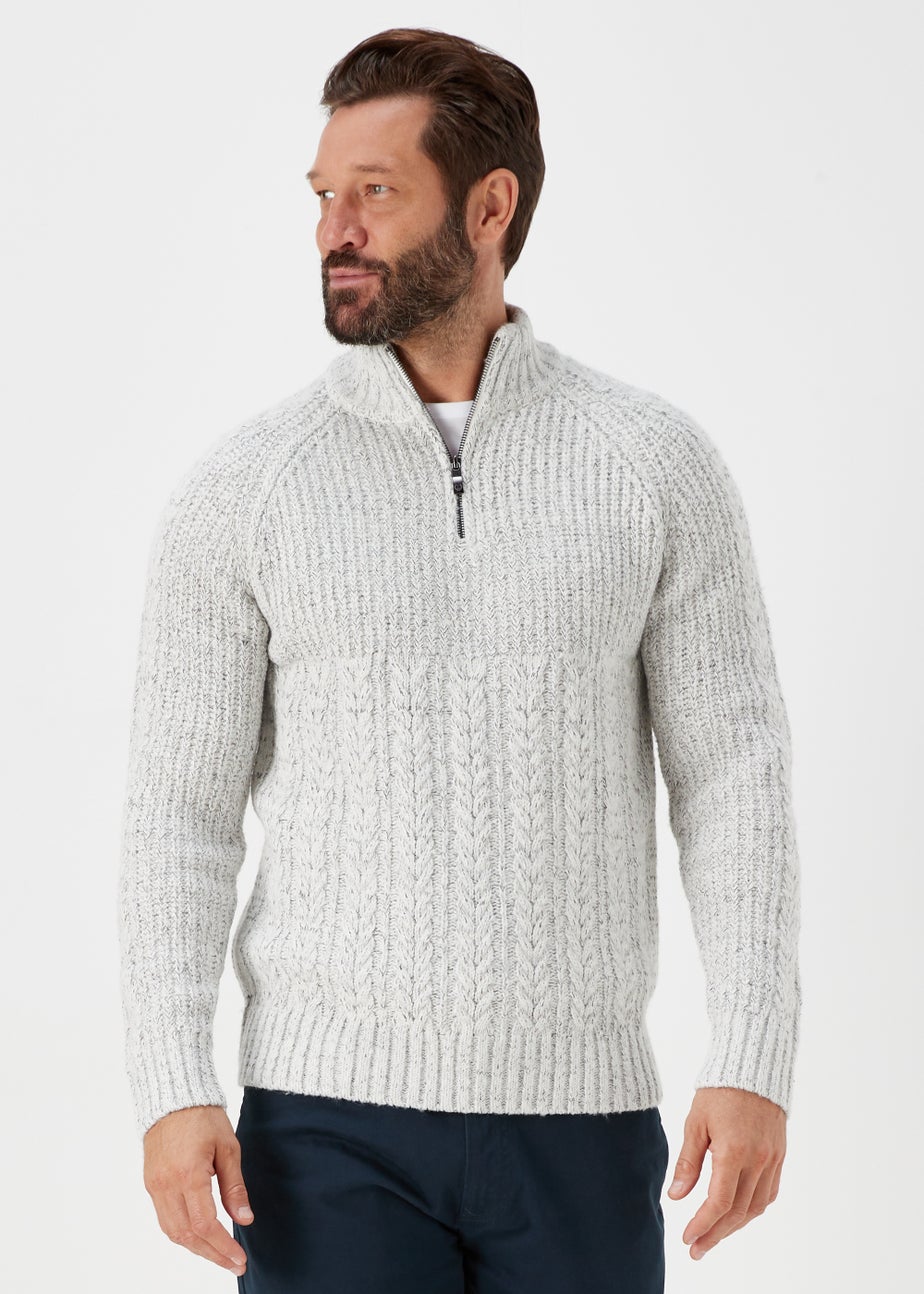 Lincoln Ecru 1/4 Zip Up Jumper