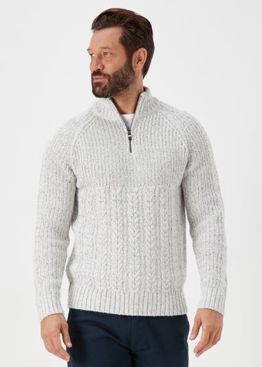 Lincoln Ecru 1/4 Zip Up Jumper