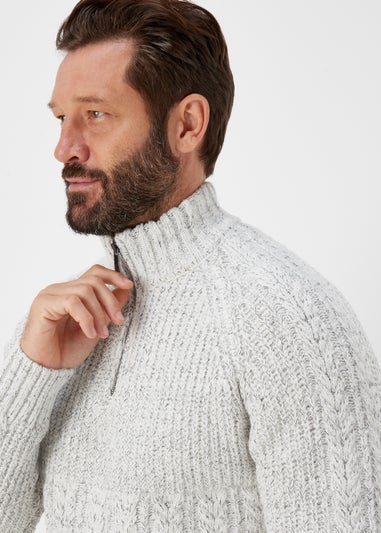 Lincoln Ecru 1/4 Zip Up Jumper