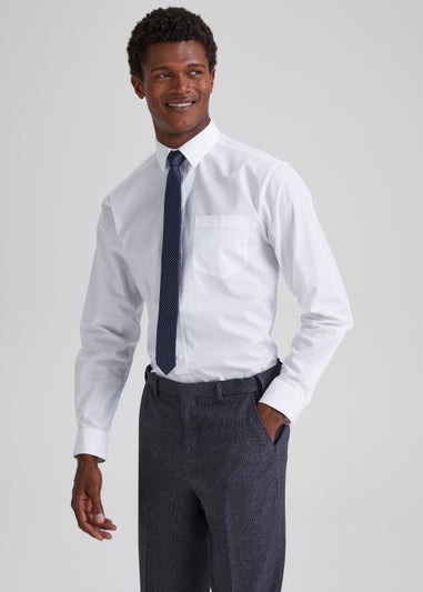 Taylor & Wright White Regular Fit Shirt & Tie Set