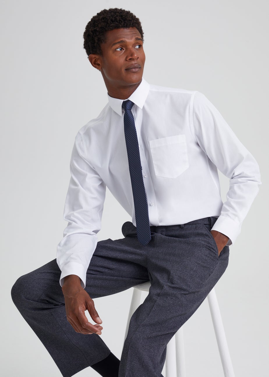 Taylor & Wright White Regular Fit Shirt & Tie Set