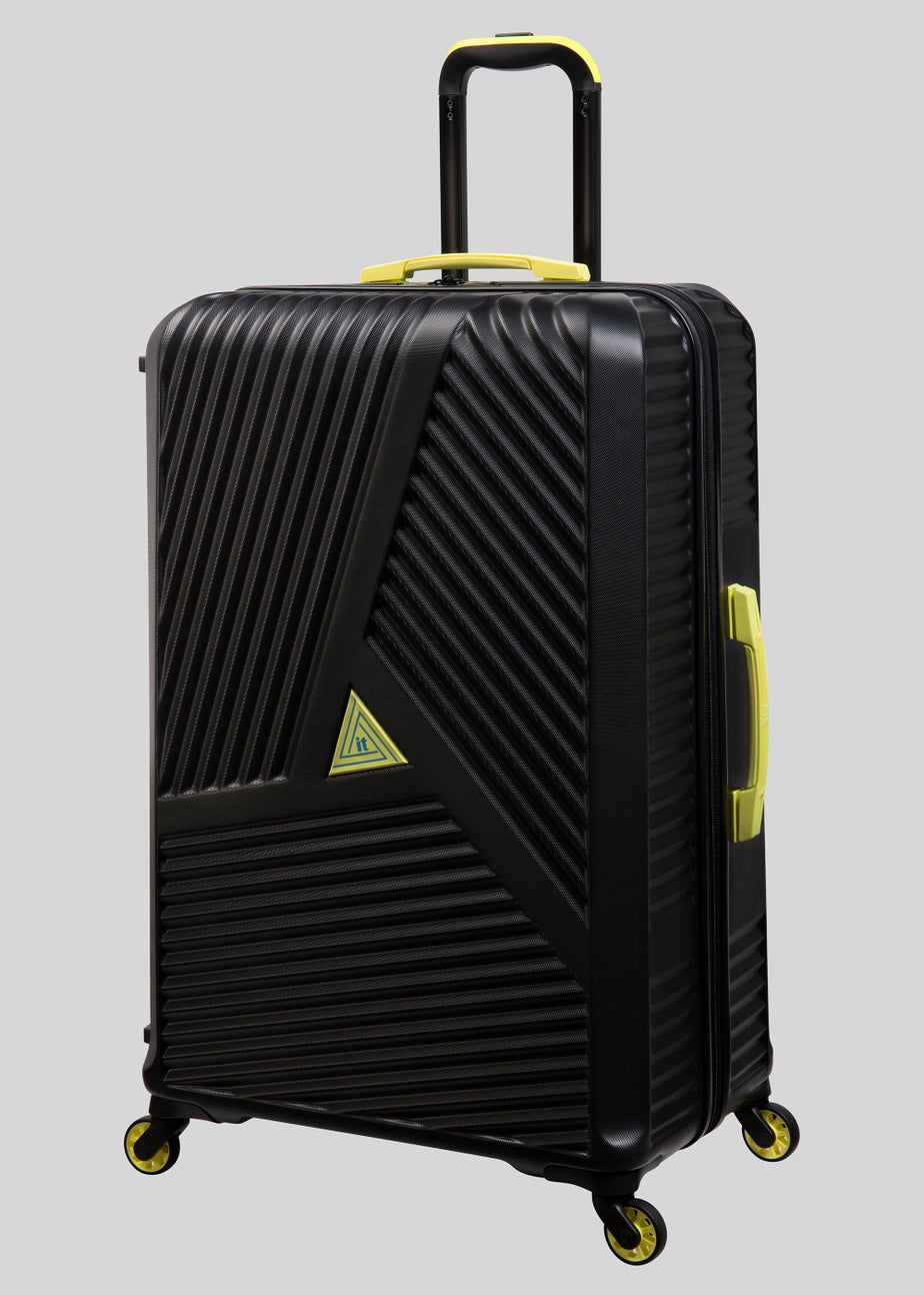 IT Luggage Black Hard Shell Suitcase