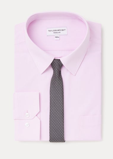 Taylor & Wright Pink Regular Fit Shirt