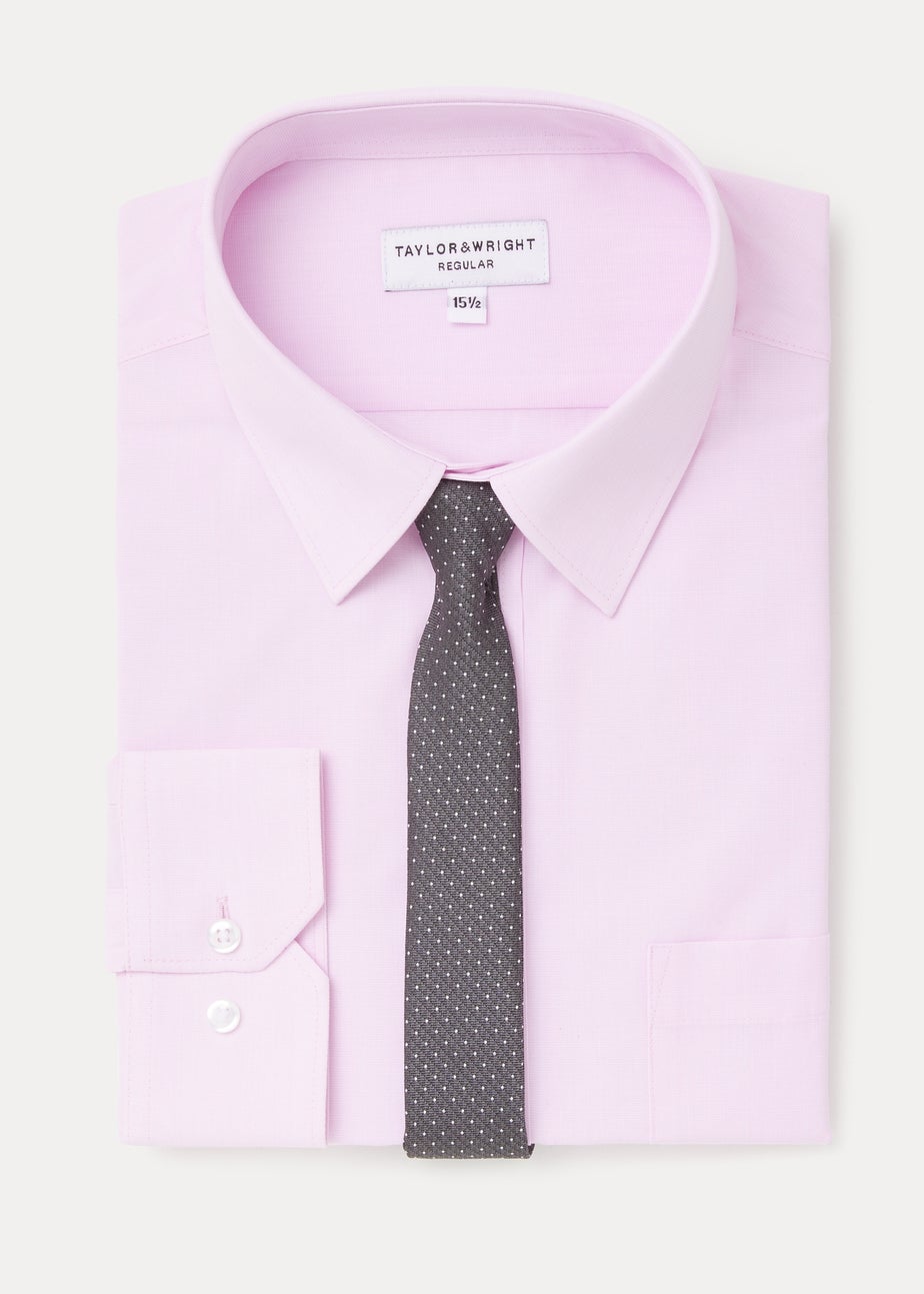 Taylor & Wright Pink Regular Fit Shirt