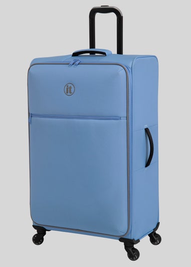 IT Luggage Blue Soft Shell Suitcase