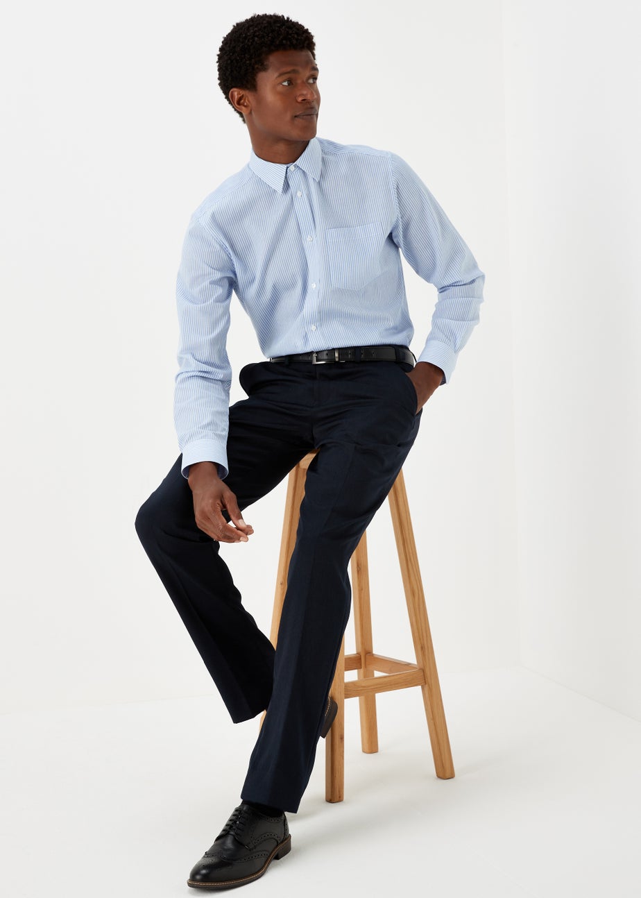 Taylor & Wright 2 Pack White & Blue Regular Fit Shirts