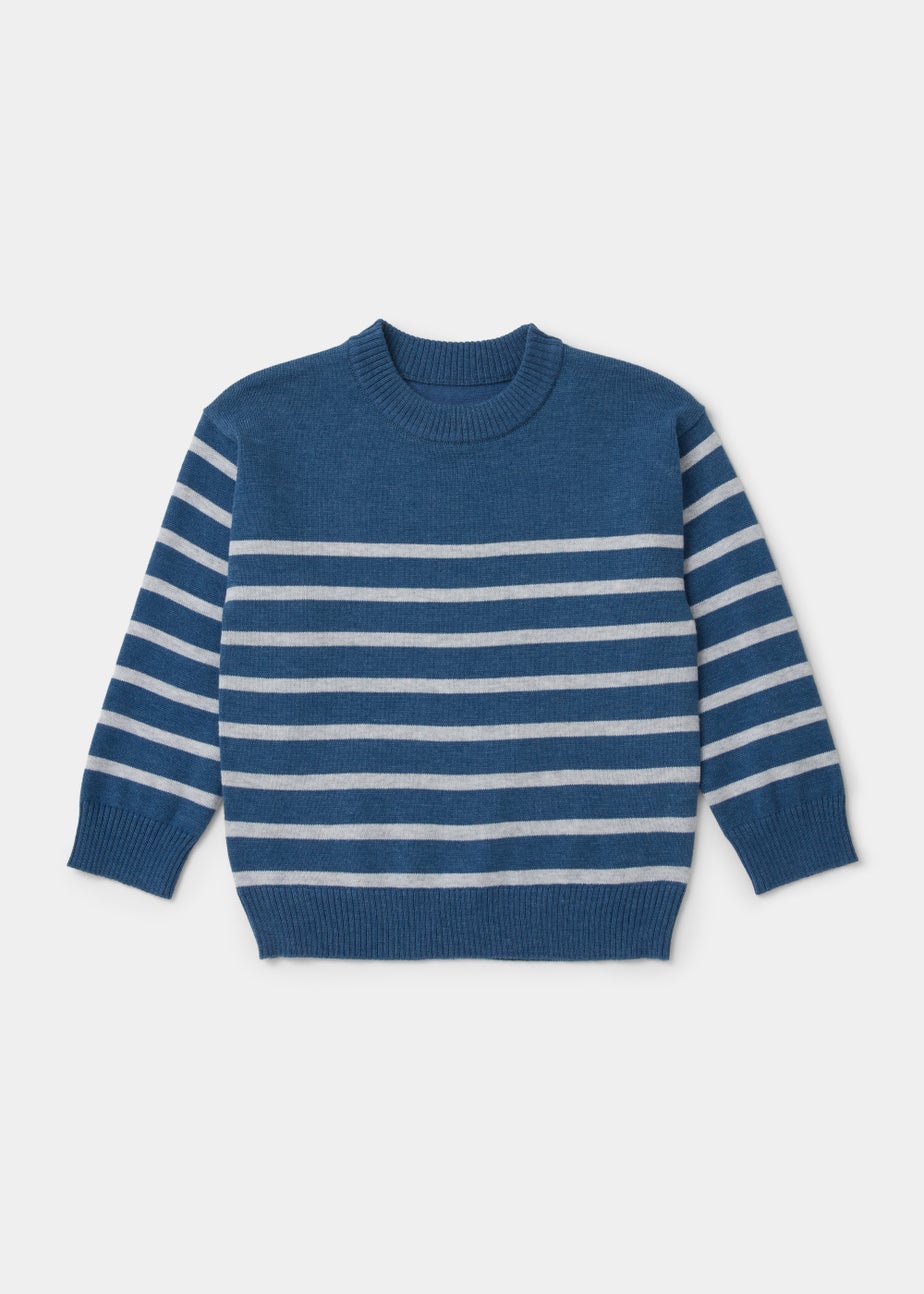 Boys Blue Stripe Jumper (9mths-6yrs)