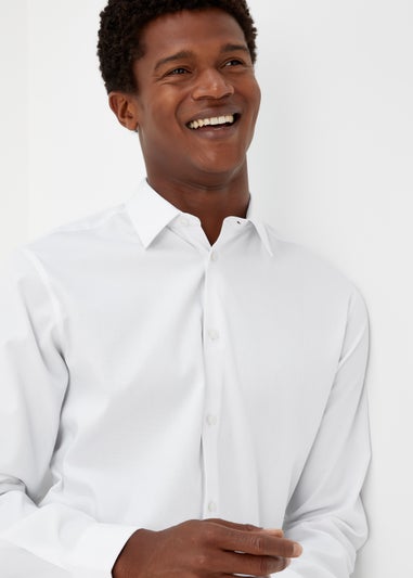Taylor & Wright White Textured Regular Fit Shirt