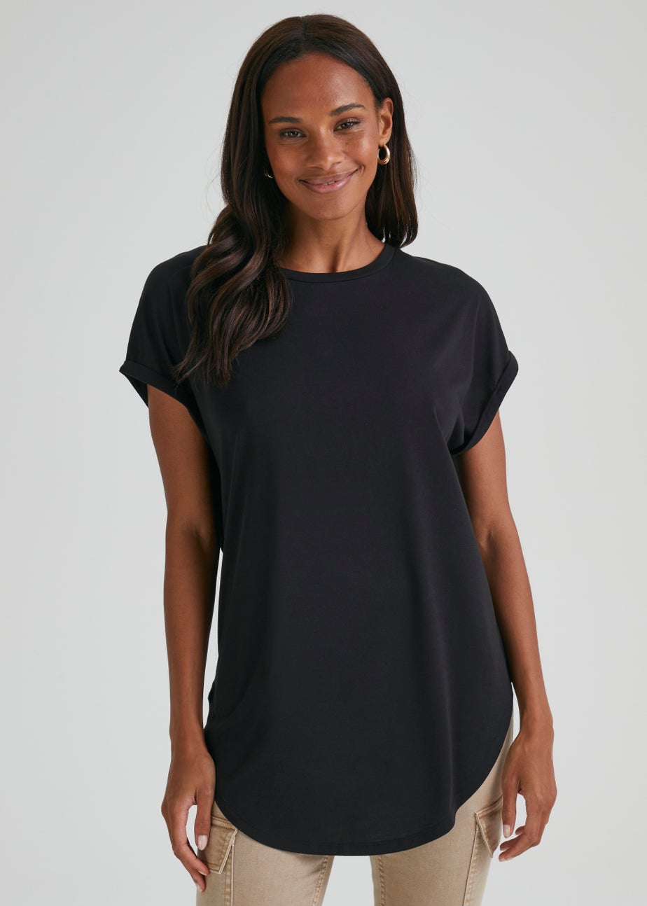 Black Longline T-Shirt