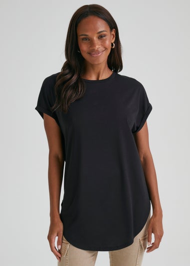 Black Longline T-Shirt