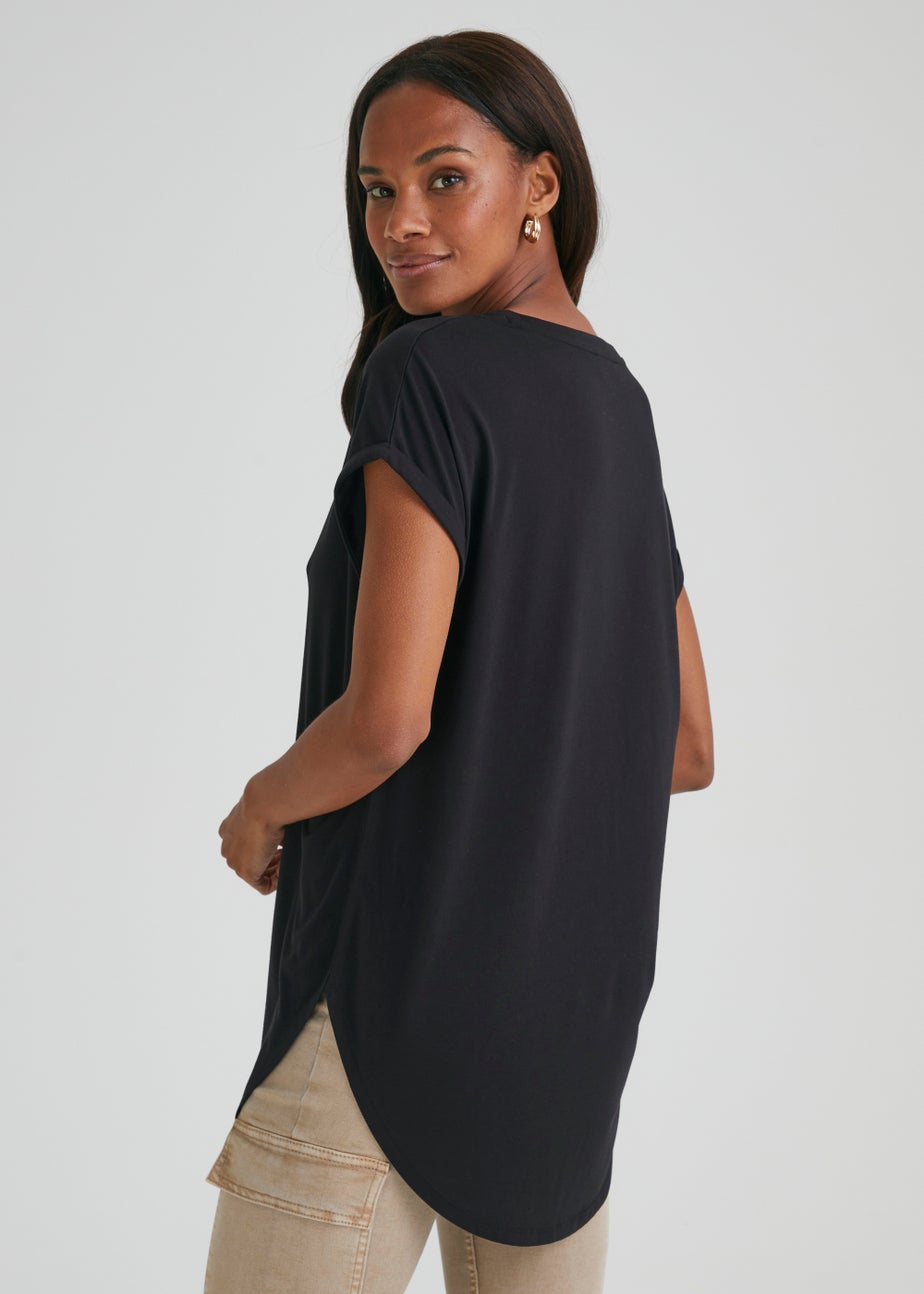 Black Longline T-Shirt