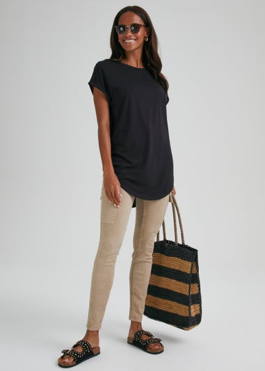 Black Longline T-Shirt