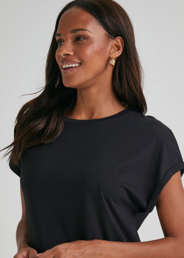 Black Longline T-Shirt