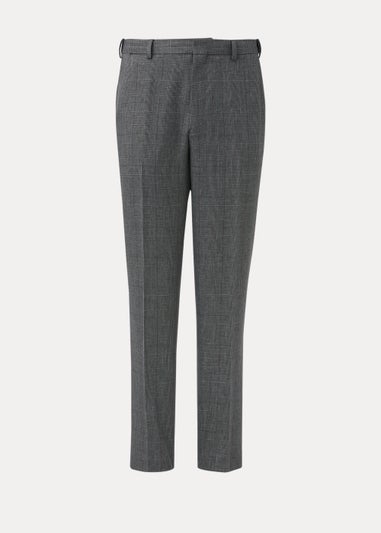 Taylor & Wright Grey Check Textured Flexi Waist Trousers
