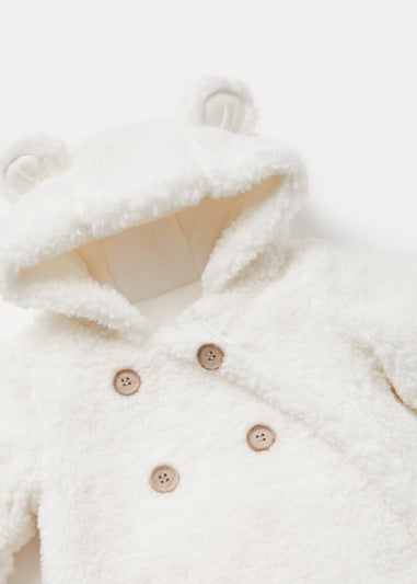 Baby Cream Borg Snowsuit (Newborn-18mths)