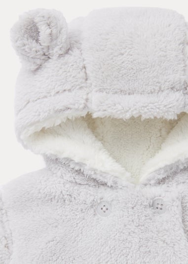 Baby Grey Borg Jacket (Newborn-18mths)