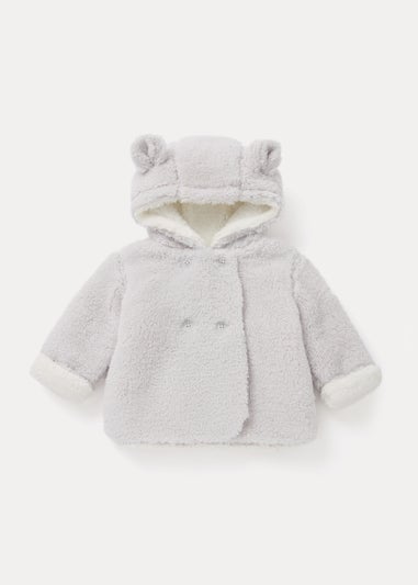 Baby Grey Borg Jacket (Newborn-18mths)