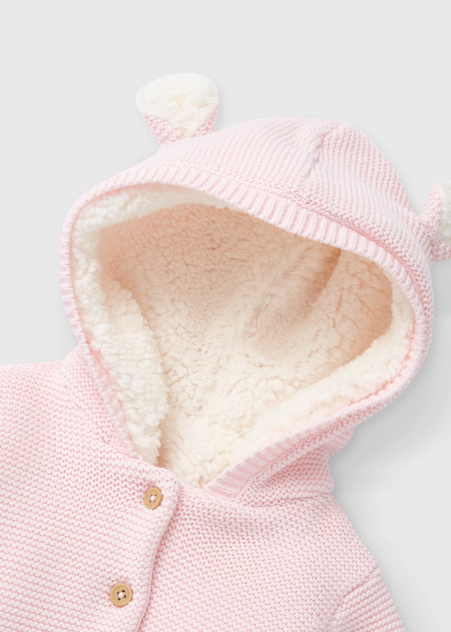 Baby Pink Borg Cardigan (Newborn-23mths)