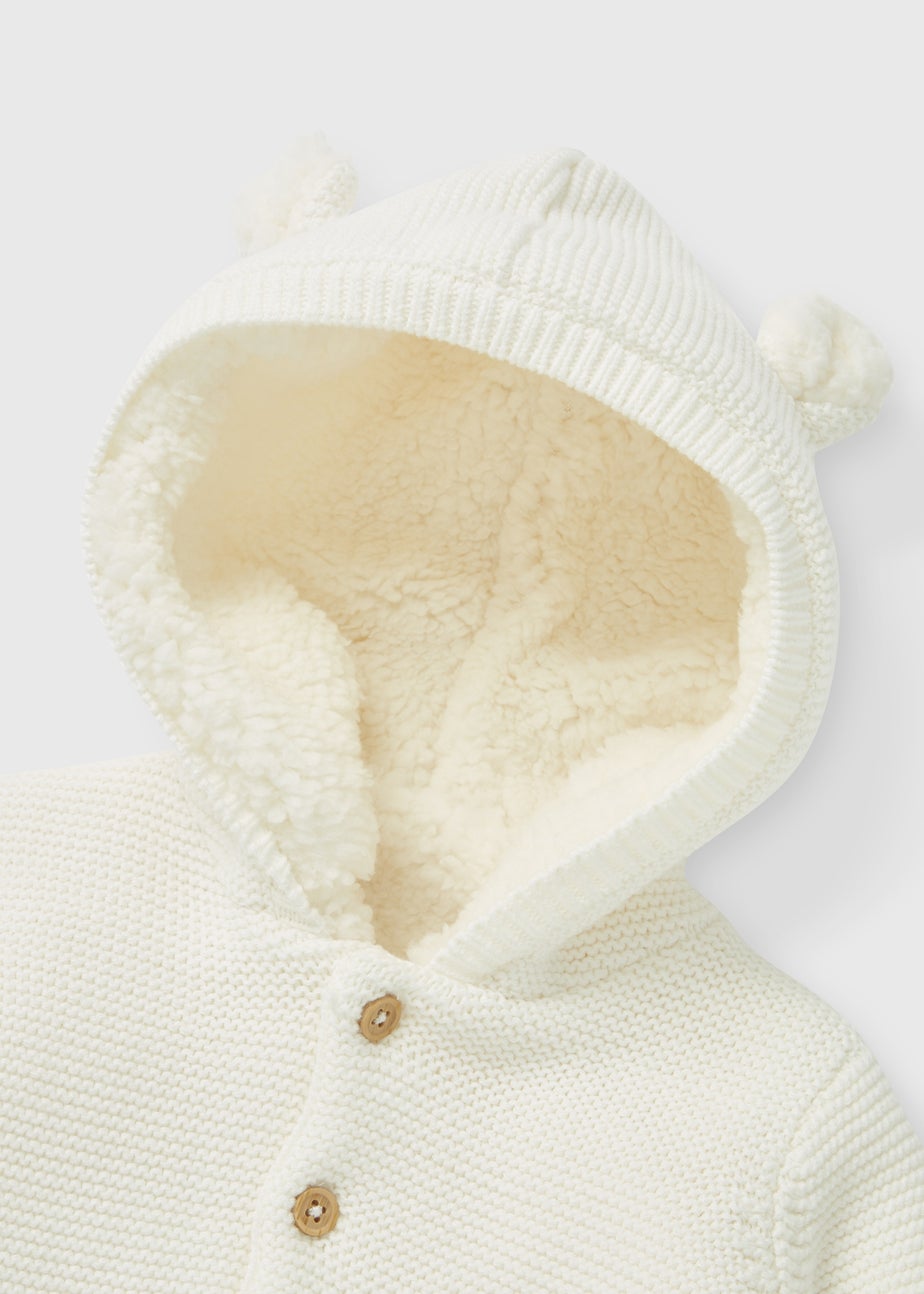 Baby Cream Borg Cardigan (Newborn-23mths)