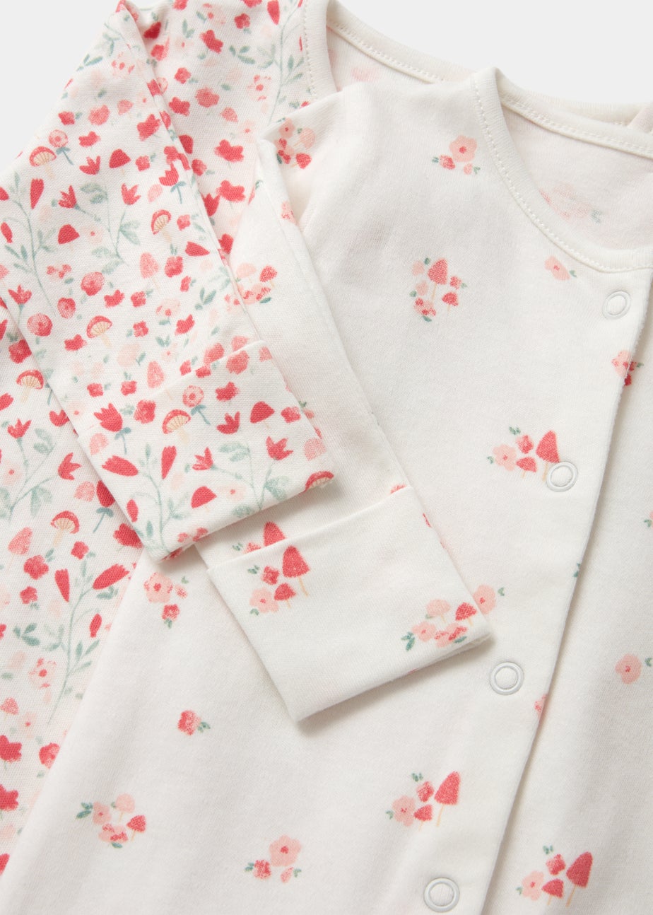 Baby 2 Pack Woodland Sleepsuits (Newborn-23mths)