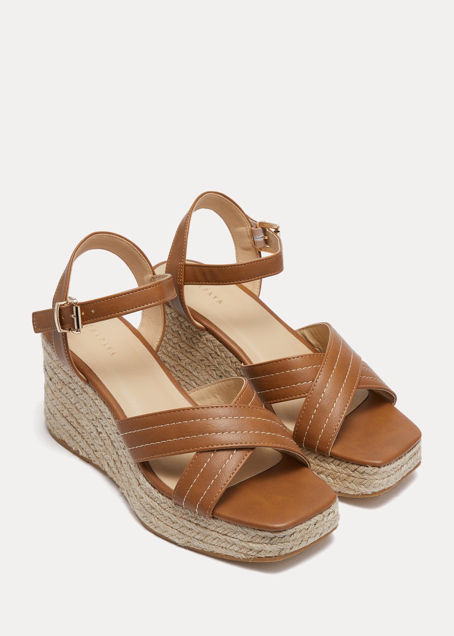 Tan Whipstitch Espadrilles