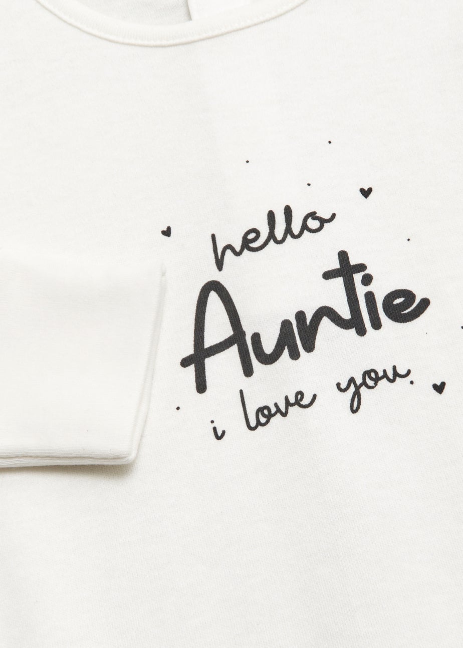 Baby Cream Auntie Sleepsuit (Tiny Baby-18mths)