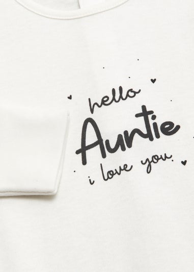 Baby Cream Auntie Sleepsuit (Tiny Baby-18mths)