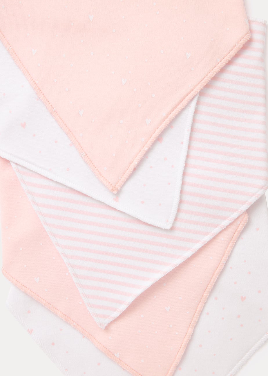 5 Pack Pink Bandana Bibs