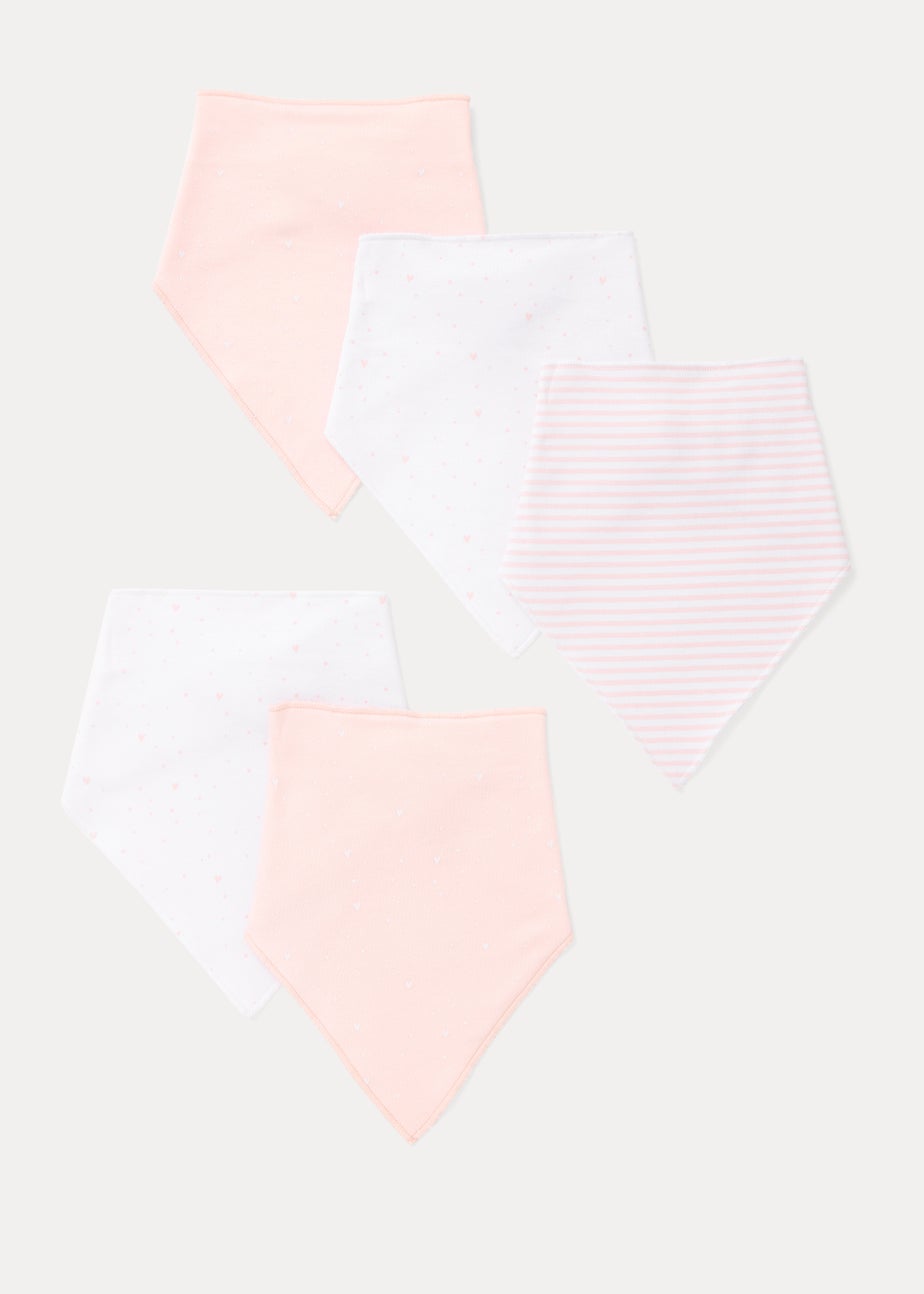 5 Pack Pink Bandana Bibs