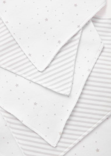 Baby 5 Pack Grey Bandana Bibs