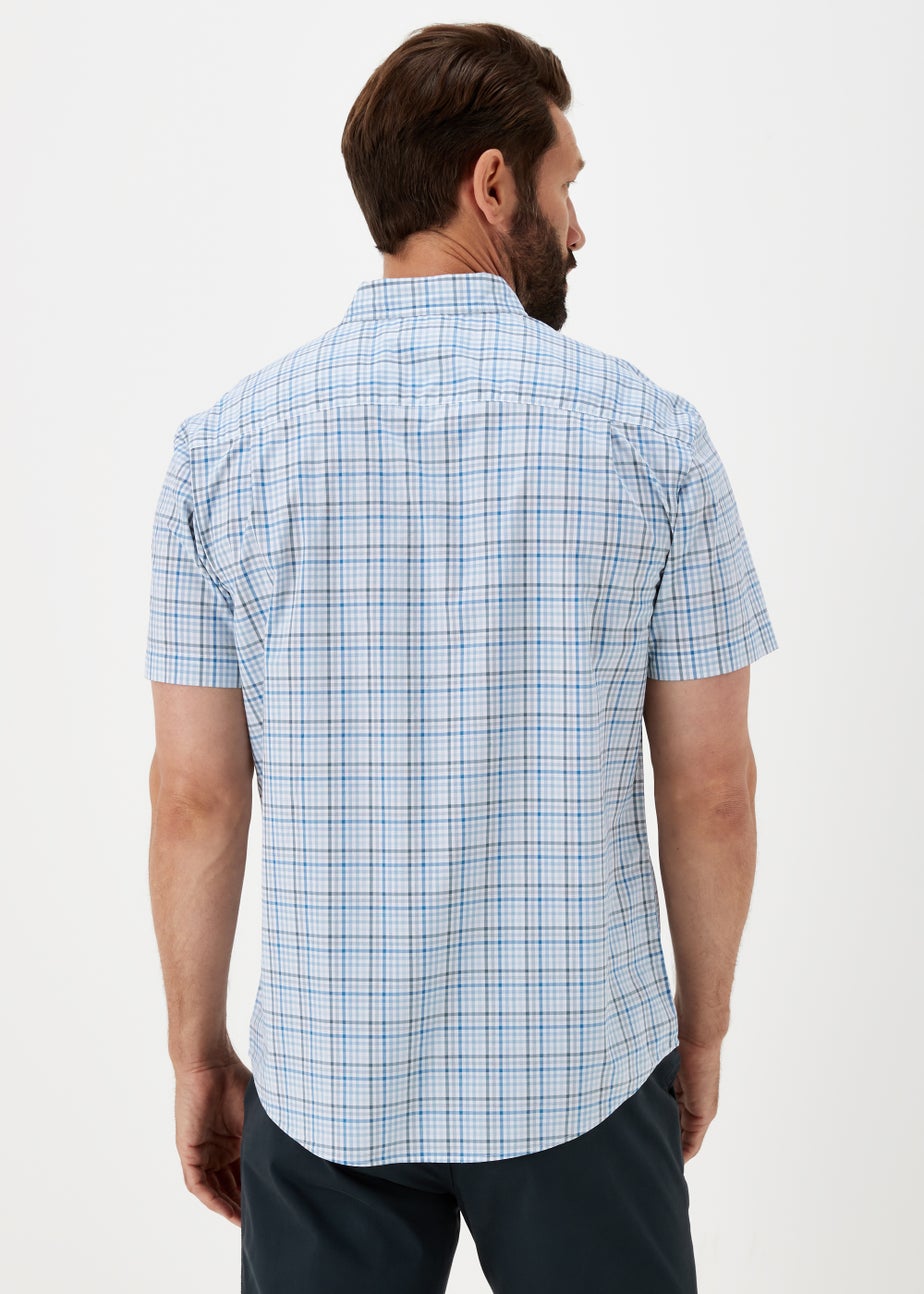 Lincoln Blue Check Tatterstall Short Sleeve Shirt